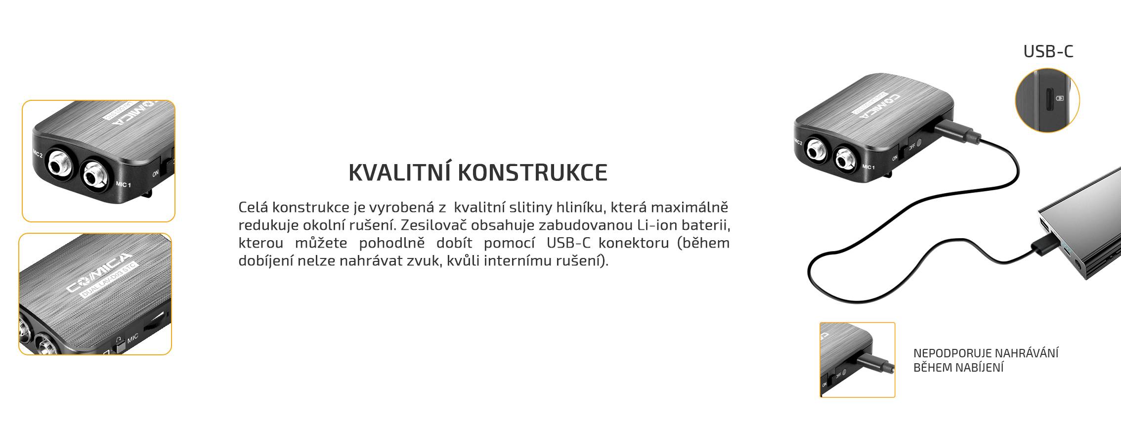 film-technika-comica-audio-dual-lav-f03-stc-kvalitní-konstrukce